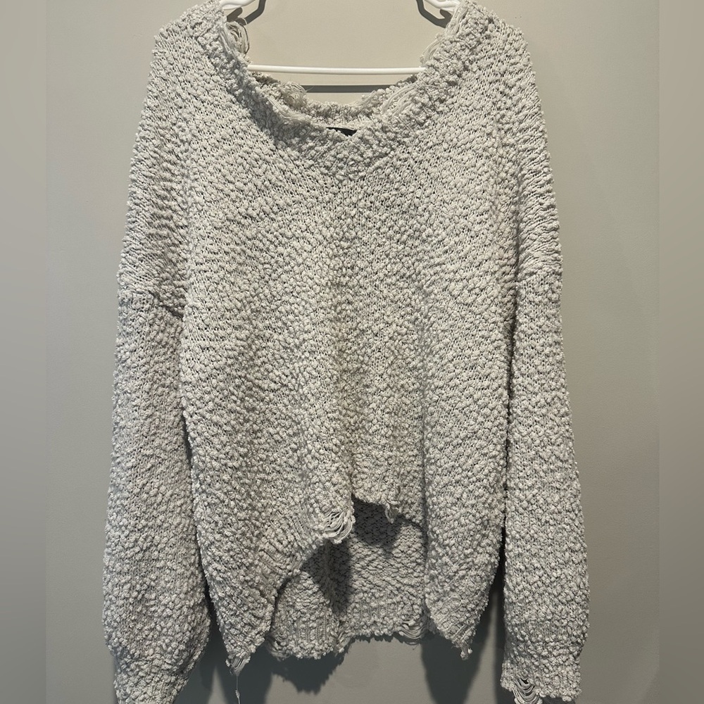 Cream oversized Lulus sweater